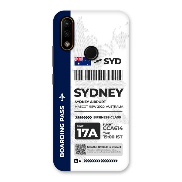 International Boarding Pass Sydney Back Case for Lenovo A6 Note