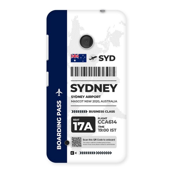 International Boarding Pass Sydney Back Case for Lumia 530