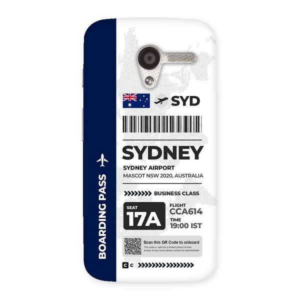 International Boarding Pass Sydney Back Case for Moto X