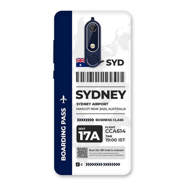 International Boarding Pass Sydney Back Case for Nokia 5.1