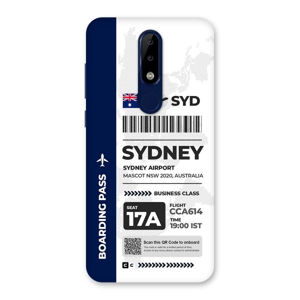 International Boarding Pass Sydney Back Case for Nokia 5.1 Plus