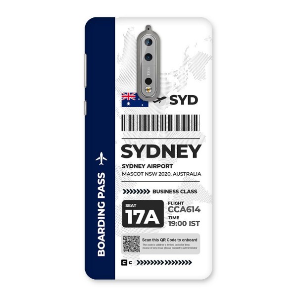 International Boarding Pass Sydney Back Case for Nokia 8