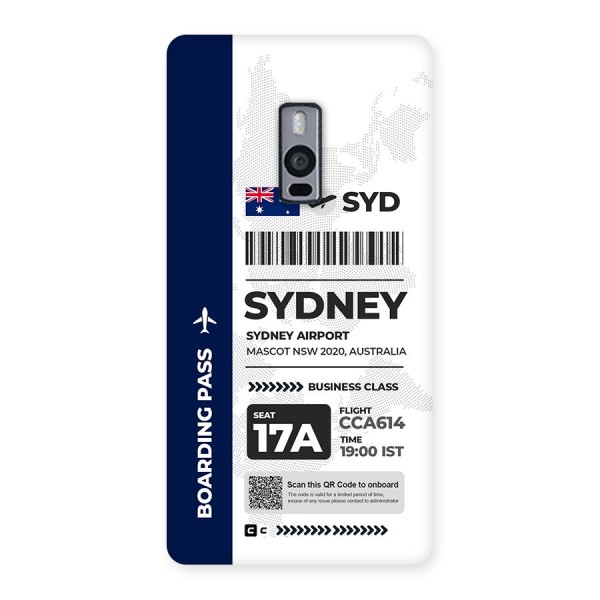 International Boarding Pass Sydney Back Case for OnePlus 2