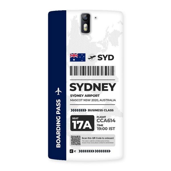 International Boarding Pass Sydney Back Case for OnePlus One