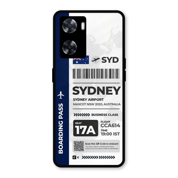 International Boarding Pass Sydney Metal Back Case for Oppo A77