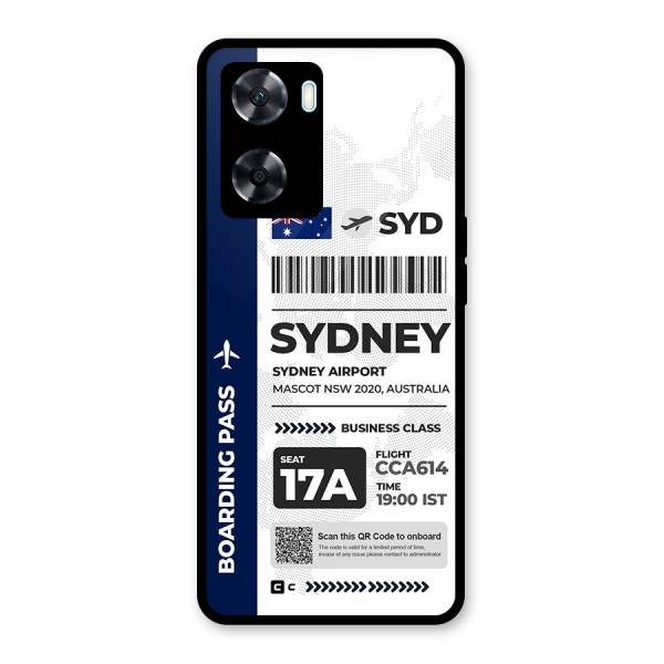 International Boarding Pass Sydney Back Case for Oppo A77s