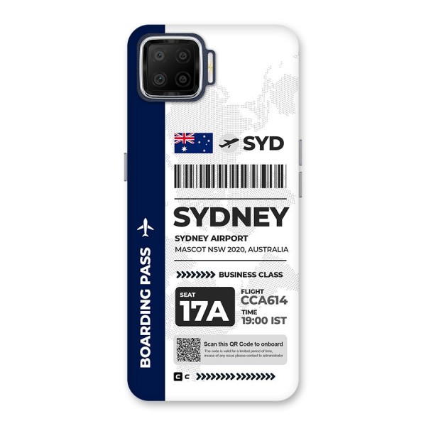 International Boarding Pass Sydney Back Case for Oppo F17