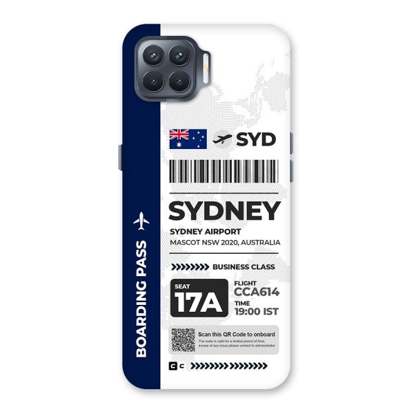 International Boarding Pass Sydney Back Case for Oppo F17 Pro