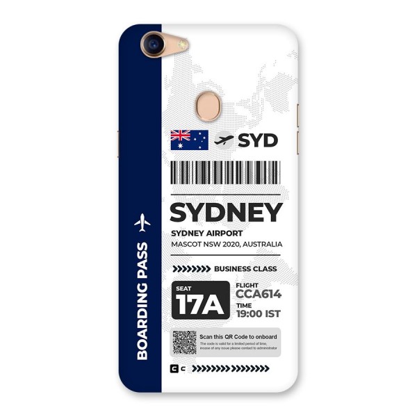 International Boarding Pass Sydney Back Case for Oppo F5