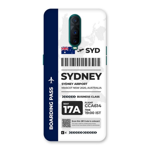 International Boarding Pass Sydney Back Case for Oppo R17 Pro