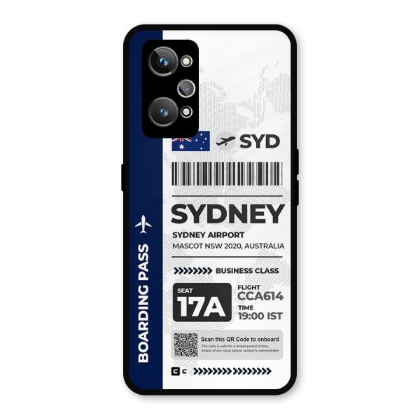 International Boarding Pass Sydney Metal Back Case for Realme GT 2