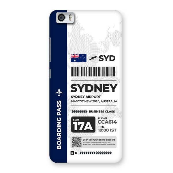 International Boarding Pass Sydney Back Case for Redmi Mi 5