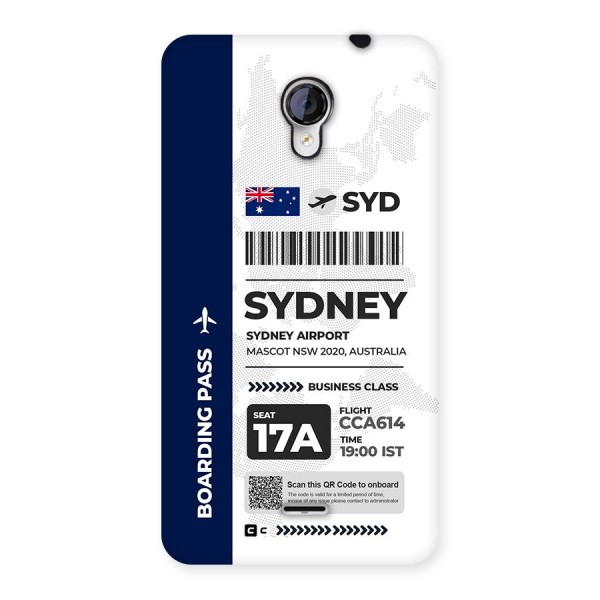 International Boarding Pass Sydney Back Case for Unite 2 A106