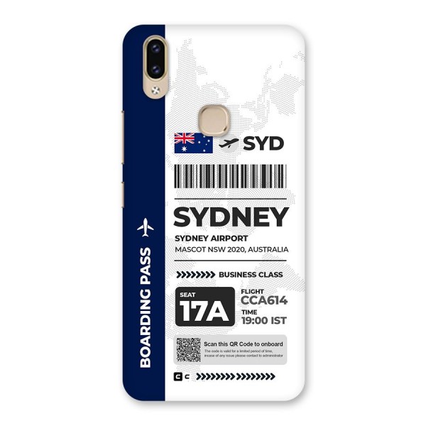 International Boarding Pass Sydney Back Case for Vivo V9