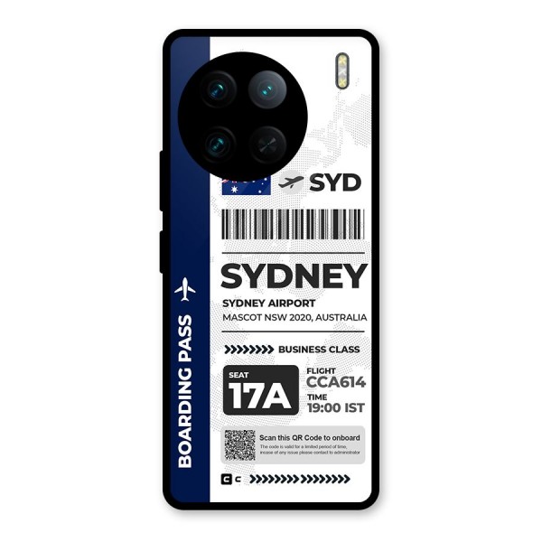 International Boarding Pass Sydney Back Case for Vivo X90 Pro