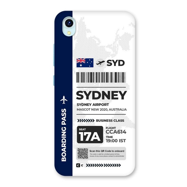 International Boarding Pass Sydney Back Case for Vivo Y1s