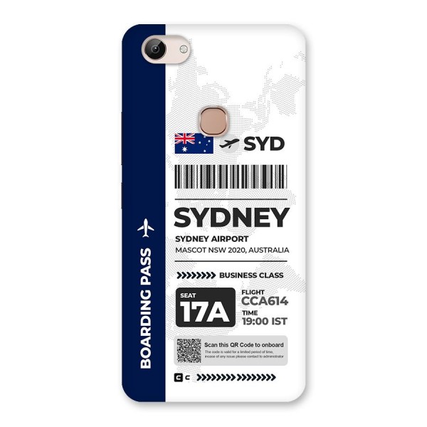 International Boarding Pass Sydney Back Case for Vivo Y83