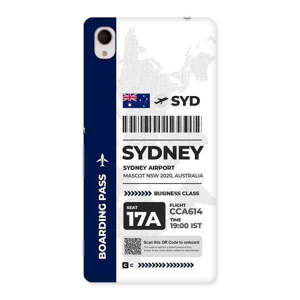 International Boarding Pass Sydney Back Case for Xperia M4