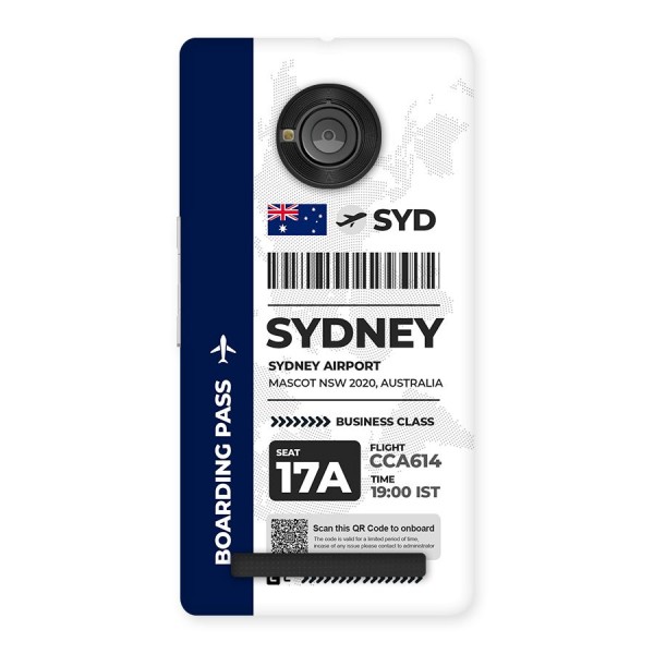 International Boarding Pass Sydney Back Case for Yuphoria