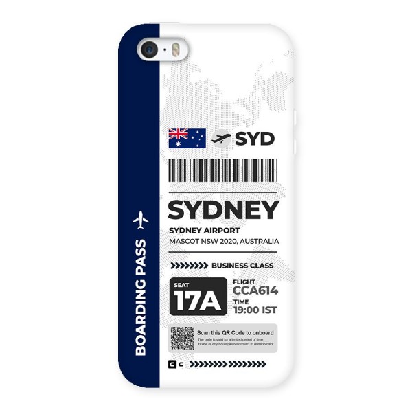 International Boarding Pass Sydney Back Case for iPhone 5 5s