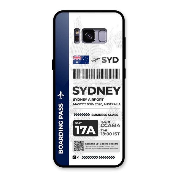 International Boarding Pass Sydney Glass Back Case for Galaxy S8