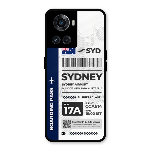 International Boarding Pass Sydney Metal Back Case for OnePlus 10R
