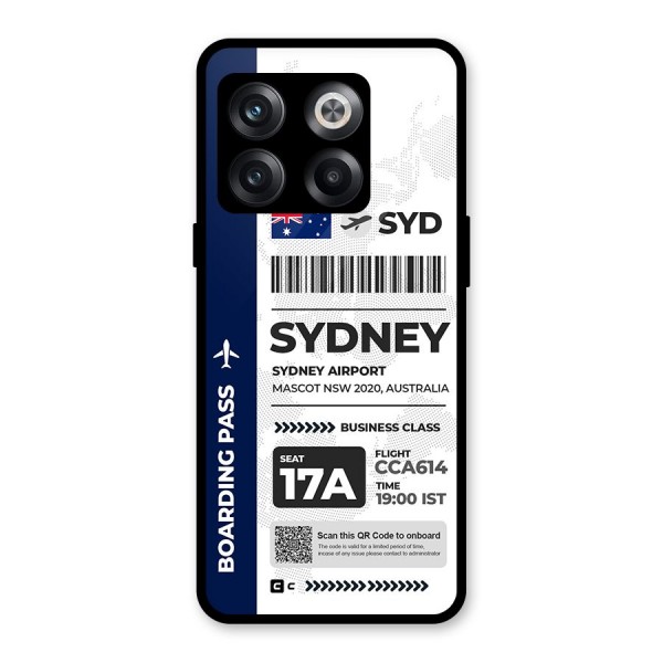 International Boarding Pass Sydney Glass Back Case for OnePlus 10T