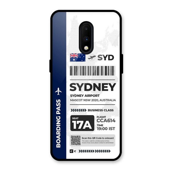 International Boarding Pass Sydney Glass Back Case for OnePlus 7