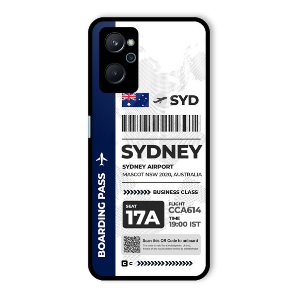 International Boarding Pass Sydney Glass Back Case for Realme 9i