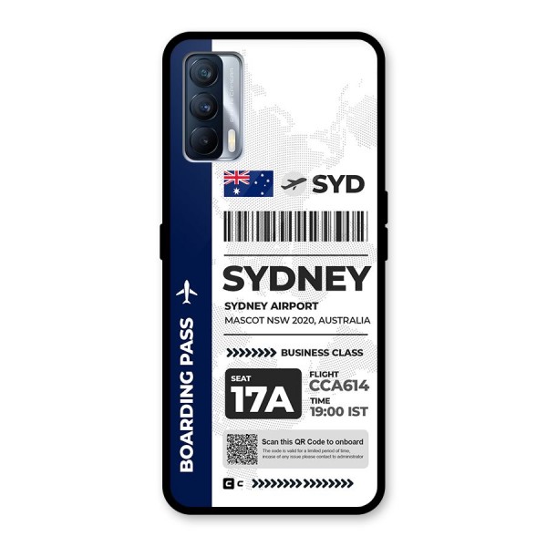 International Boarding Pass Sydney Glass Back Case for Realme X7