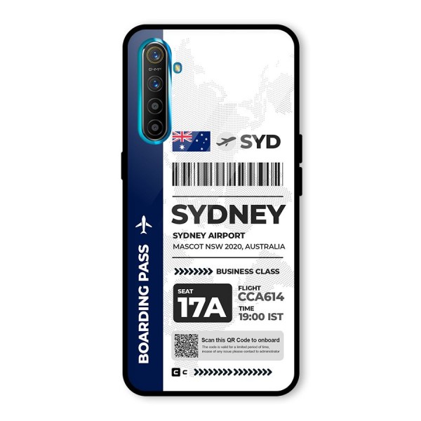 International Boarding Pass Sydney Glass Back Case for Realme XT