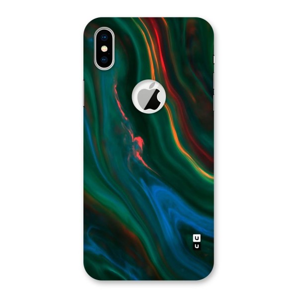 Inverse Marble Back Case for iPhone XS Logo Cut