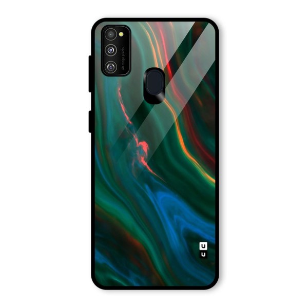 Inverse Marble Glass Back Case for Galaxy M21