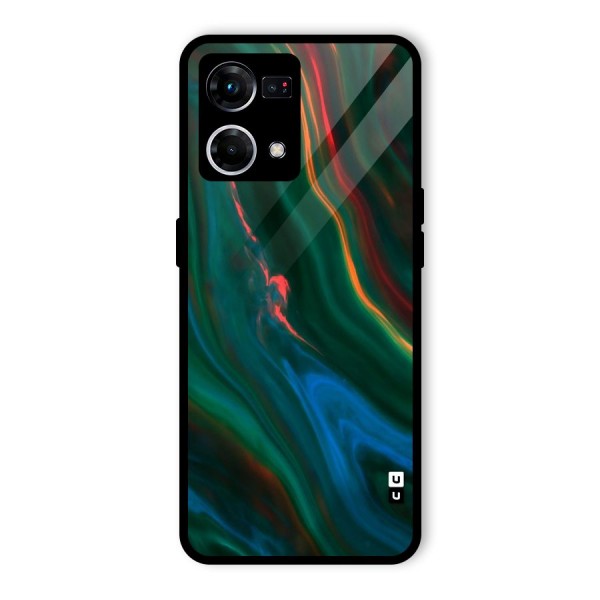 Inverse Marble Glass Back Case for Oppo F21 Pro 4G