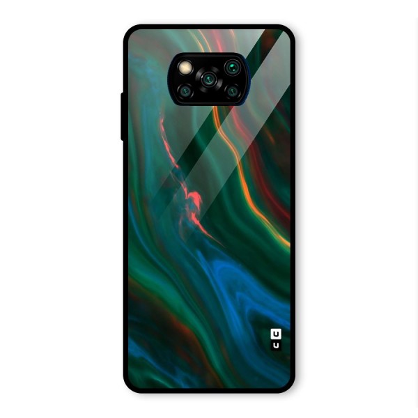 Inverse Marble Glass Back Case for Poco X3 Pro