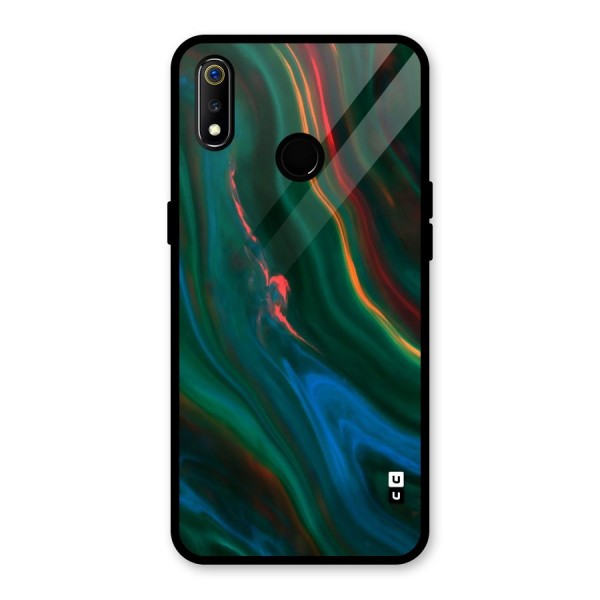 Inverse Marble Glass Back Case for Realme 3