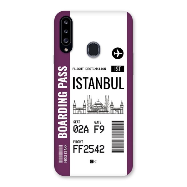 Istanbul Boarding Pass Back Case for Galaxy A20s