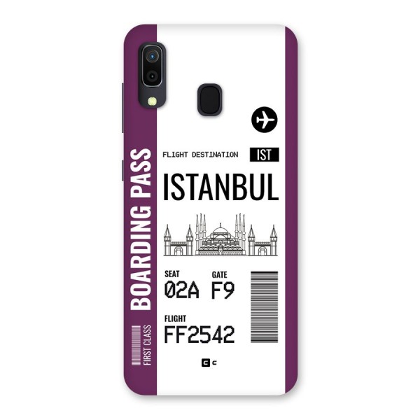 Istanbul Boarding Pass Back Case for Galaxy A30