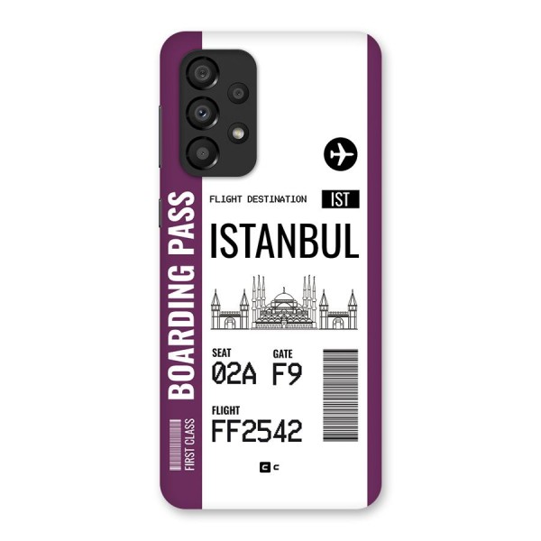 Istanbul Boarding Pass Back Case for Galaxy A33 5G