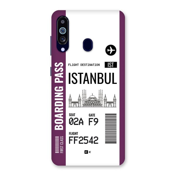 Istanbul Boarding Pass Back Case for Galaxy A60