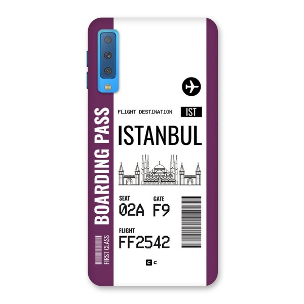 Istanbul Boarding Pass Back Case for Galaxy A7 (2018)