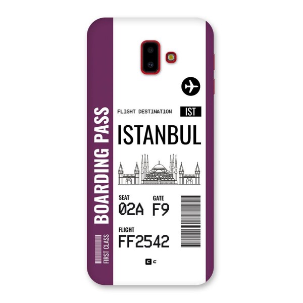 Istanbul Boarding Pass Back Case for Galaxy J6 Plus