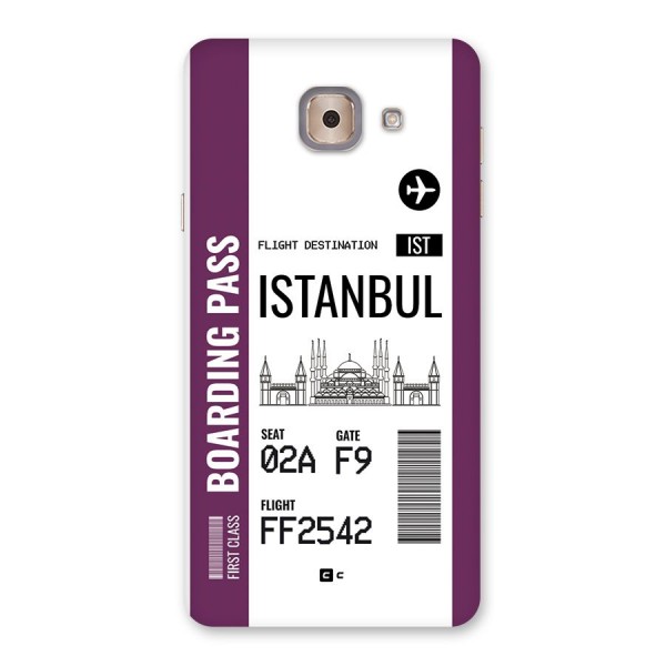 Istanbul Boarding Pass Back Case for Galaxy J7 Max