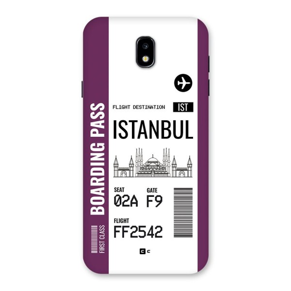 Istanbul Boarding Pass Back Case for Galaxy J7 Pro