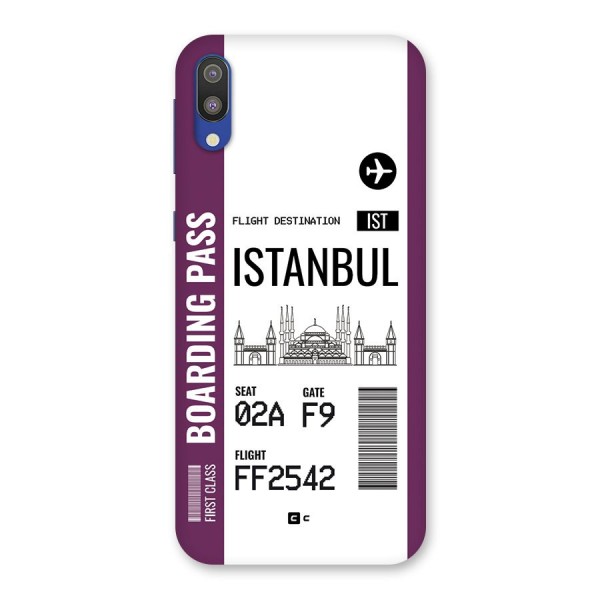 Istanbul Boarding Pass Back Case for Galaxy M10