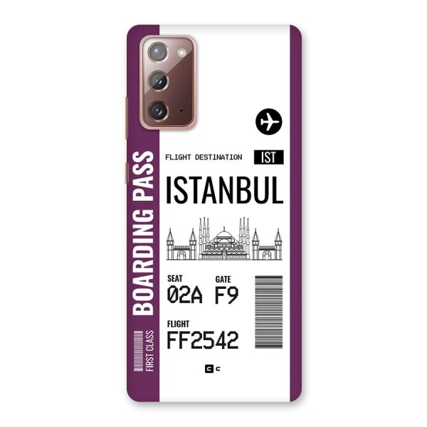 Istanbul Boarding Pass Back Case for Galaxy Note 20