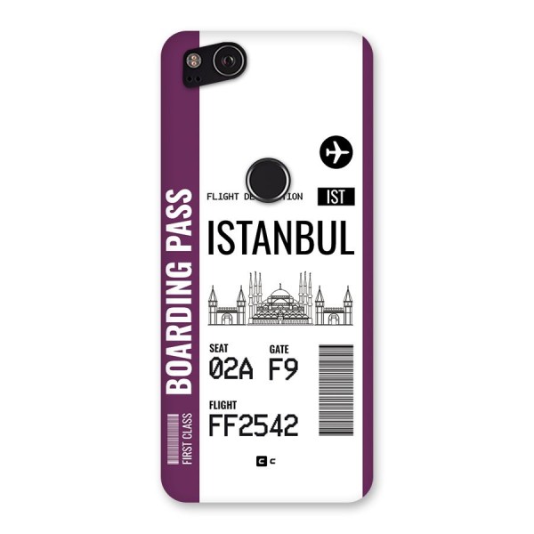 Istanbul Boarding Pass Back Case for Google Pixel 2