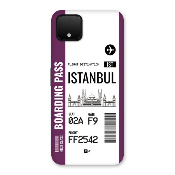 Istanbul Boarding Pass Back Case for Google Pixel 4 XL