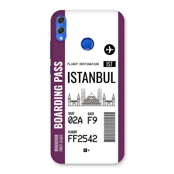 Istanbul Boarding Pass Back Case for Honor 8X