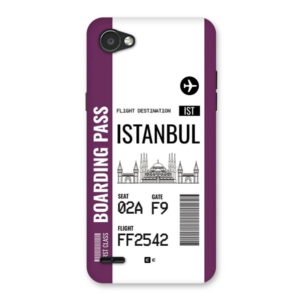 Istanbul Boarding Pass Back Case for LG Q6